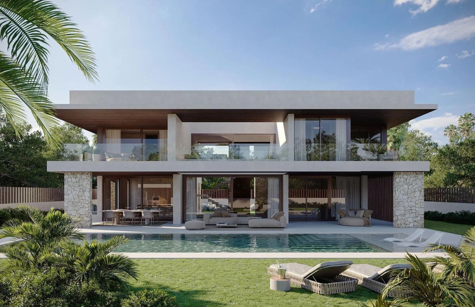 South-Facing Plot with Fully Approved Contemporary Villa Project in Bel Air, Estepona - land for sale