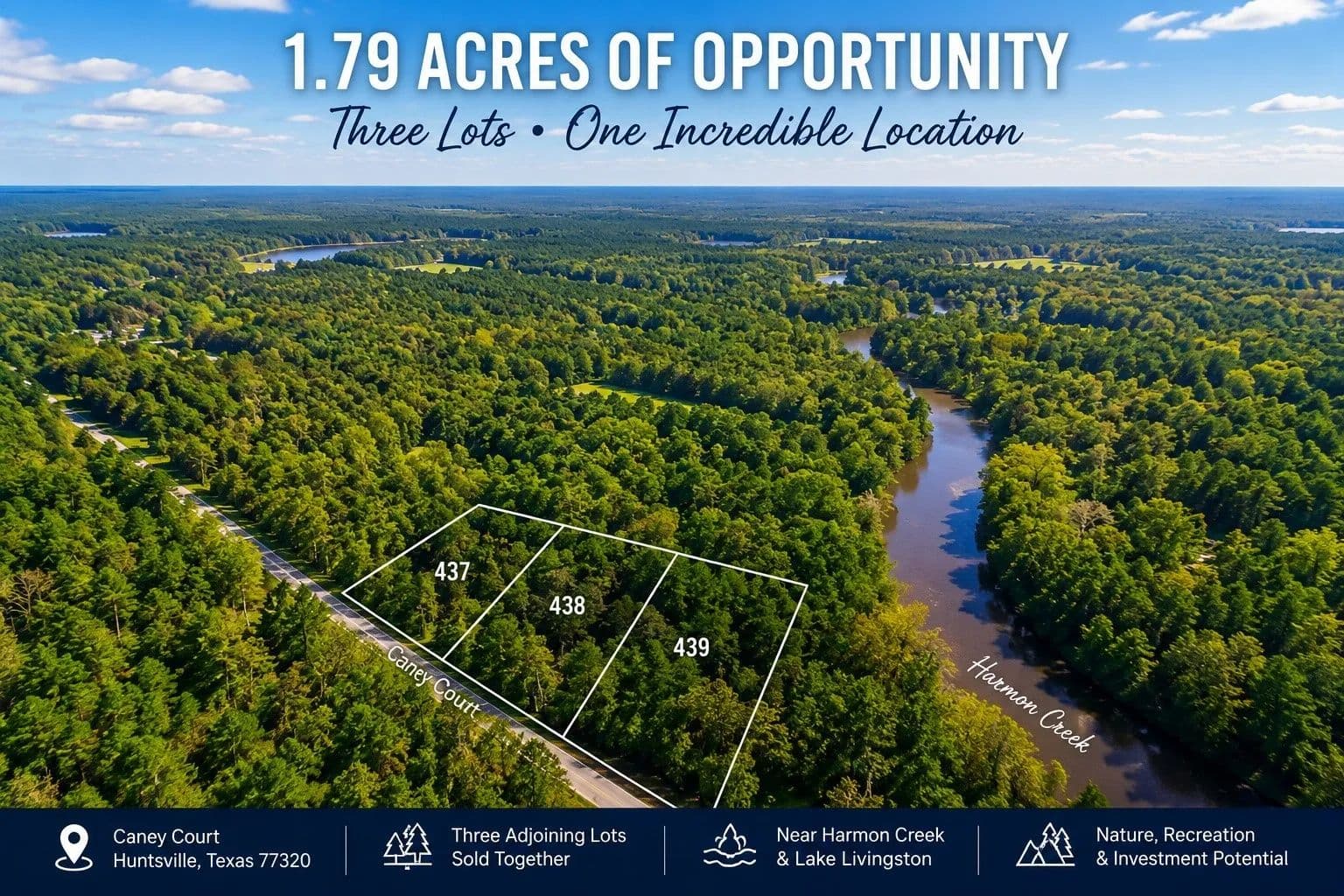 1.79 Acres of Land for Sale in Huntsville, Texas - Huntsville, Texas, 77320