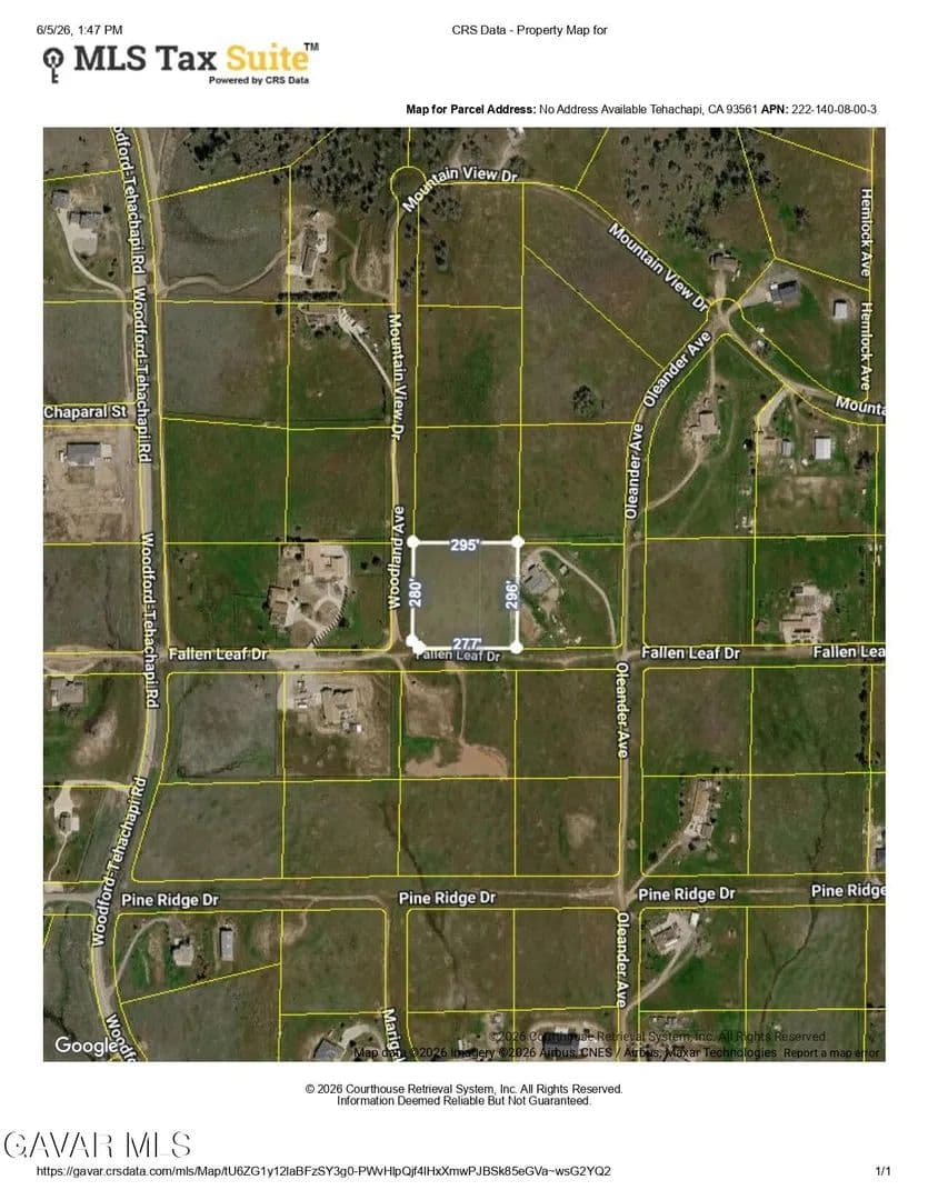 Property from Fallen Leaf - KW - Tehachapi, California, 93561