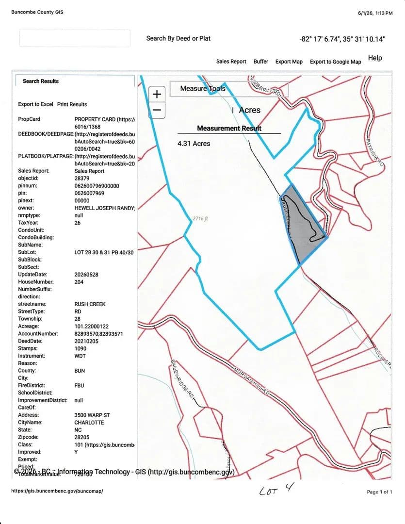 Property from TBD Lot 4 Rush Creek Road - KW - Black Mountain, North Carolina, 28711