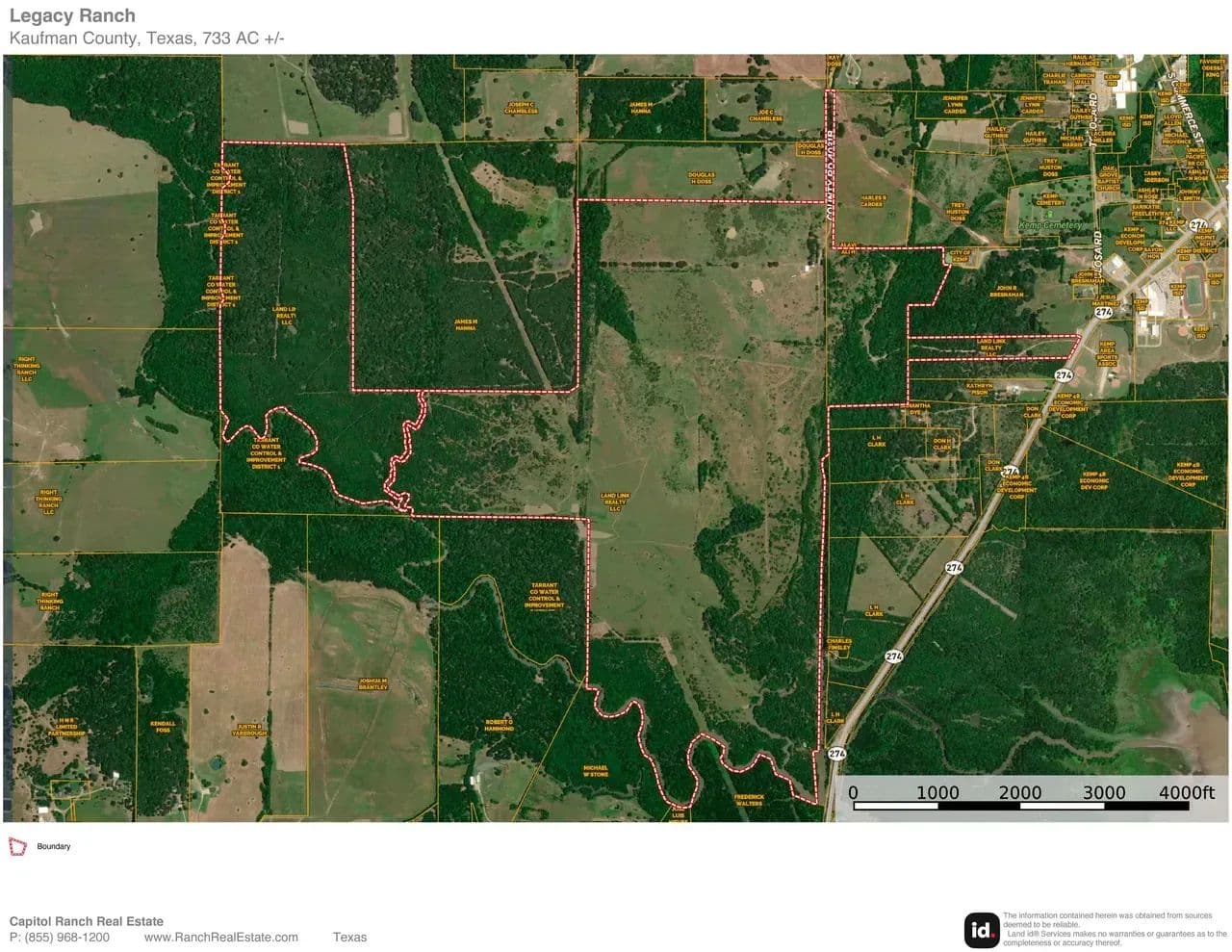 LEGACY RANCH - 733 ACRES - KEMP, KAUFMAN COUNTY - Kemp, Texas, 75143