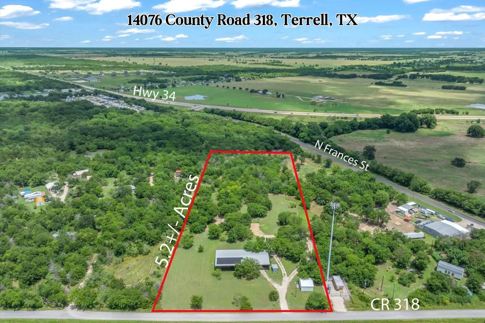 5.2 Acres of Land for Sale in Terrell, TX - Terrell, Texas, 75160