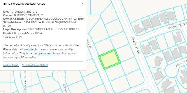 Property from 2Lot Package 6509/6513 Arcilla Place NW - KW - Albuquerque, New Mexico, 87120