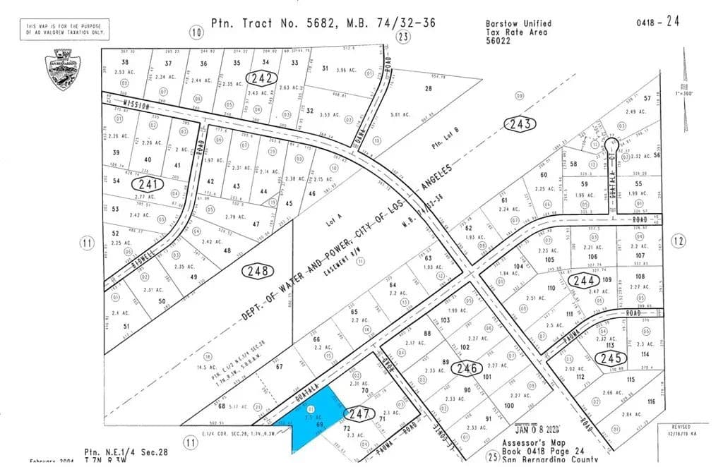 2.5 Acres of Land for Sale in Apple Valley, CA - land for sale