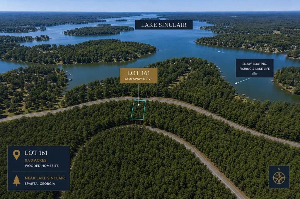 Property from Lot 161 Jamesway Drive - KW - Sparta, Georgia, 31087