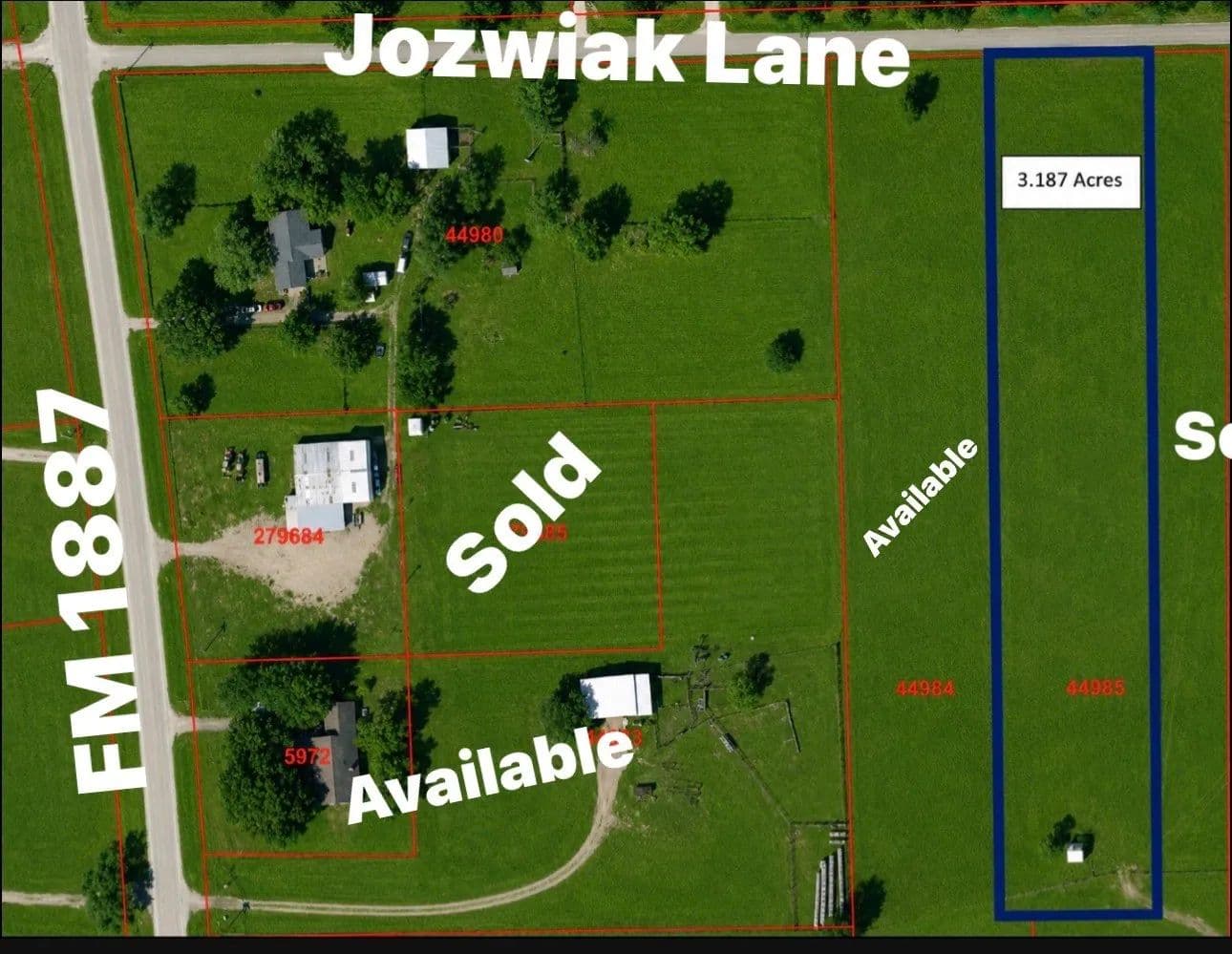 Property from TBD Jozwiak Road - KW - Hempstead, Texas, 77445