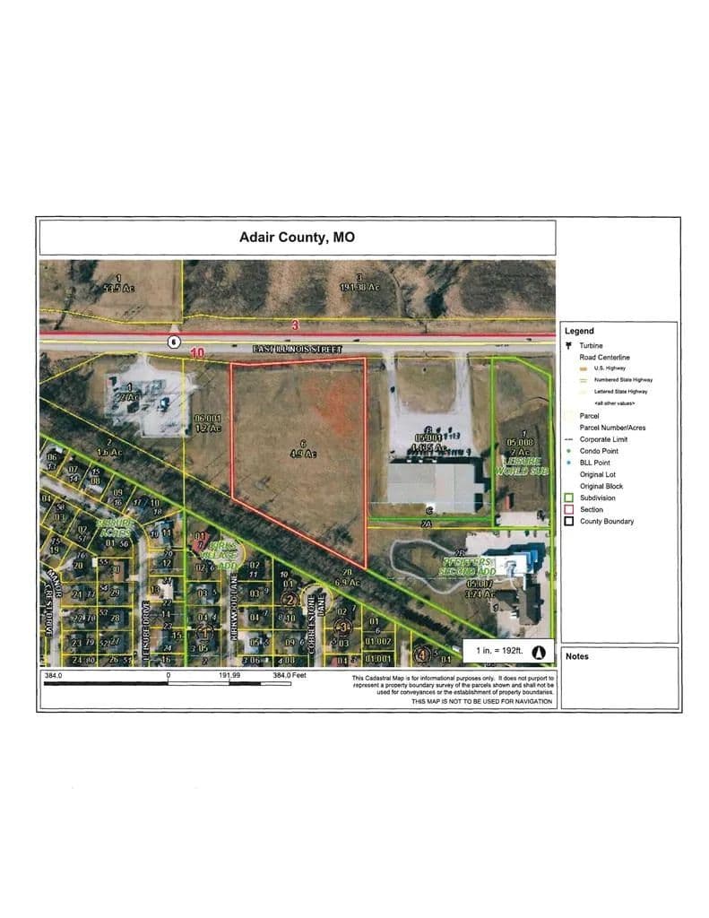 Vacant Land (0-10 Acres) in Kirksville - Kirksville, Missouri, 63501