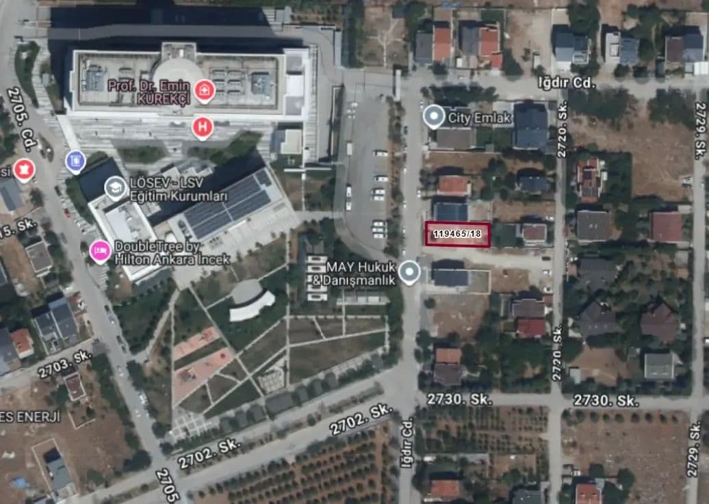 İNCEK- KIZILCAŞAR BÖLGESİNDE TİCARİ KULLANIMA UYGUN SATILIK ARSA - land for sale