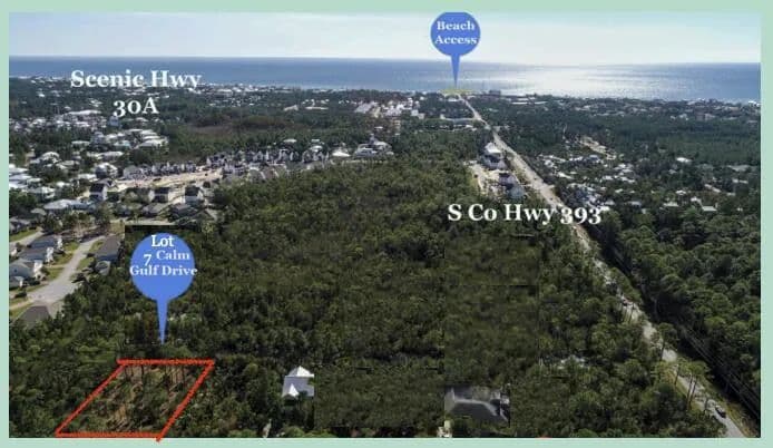 Property from Lot 7 Calm Gulf Drive - KW - Santa Rosa Beach, Florida, 32459