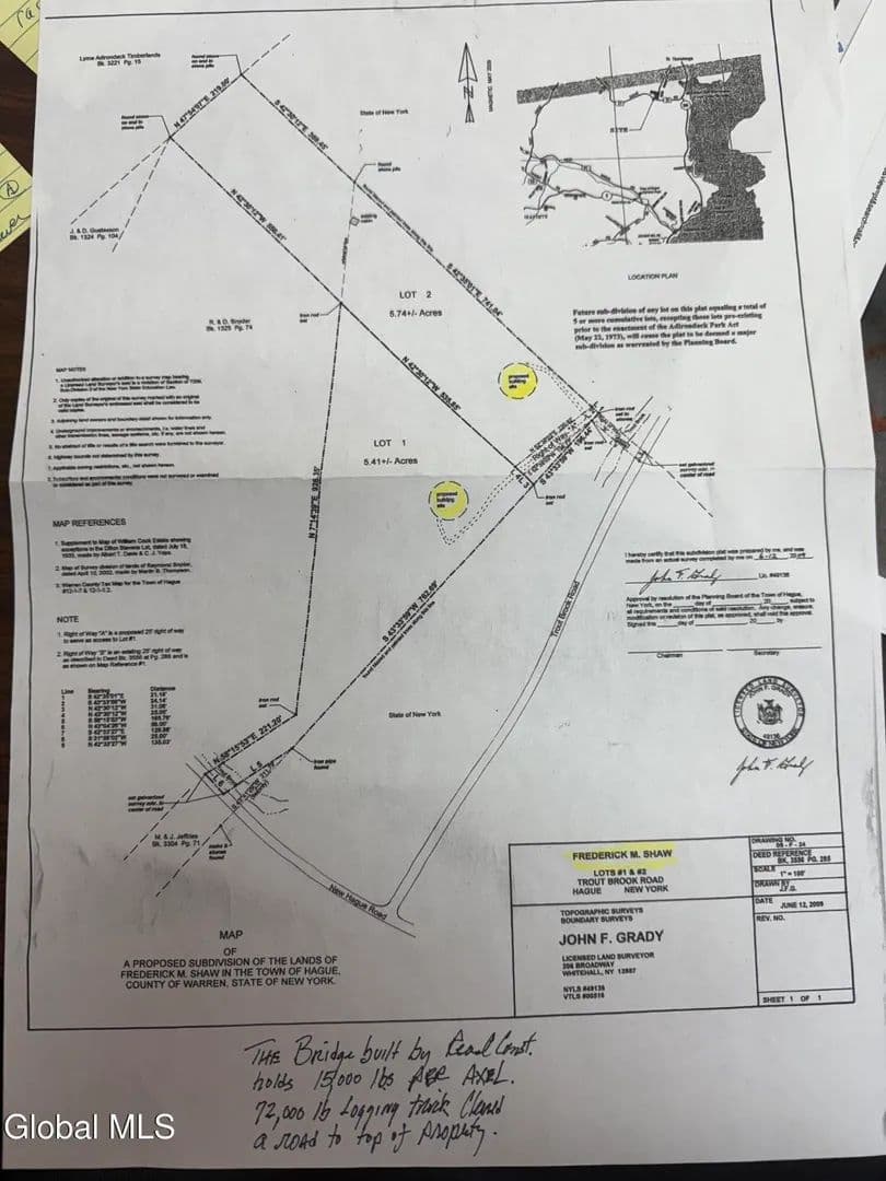 Property from L1 Trout Brook Road - KW - Hague, 12836