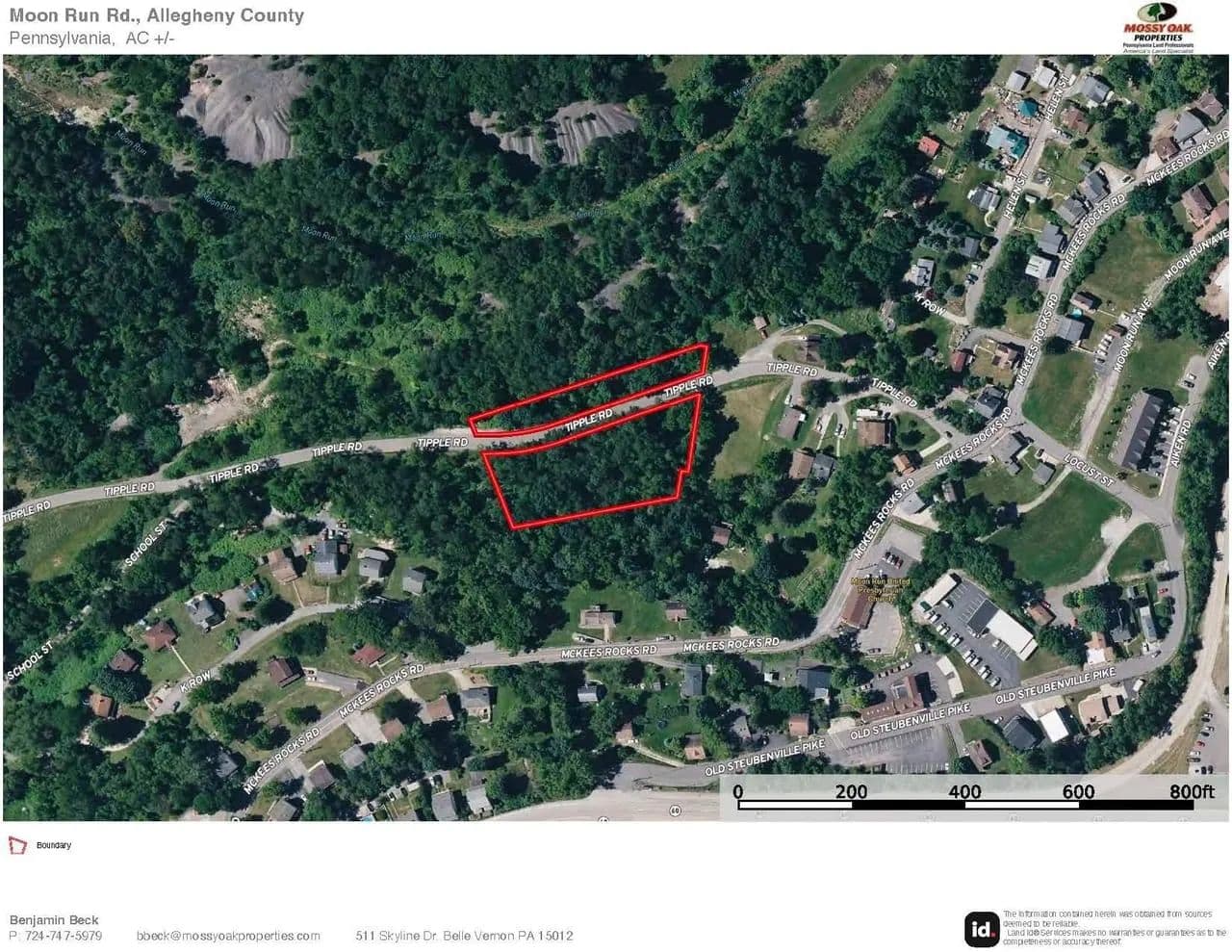 Moon Run Rd., Allegheny County - 2.61 ± Acres - Mckees Rocks, Pennsylvania, 15136
