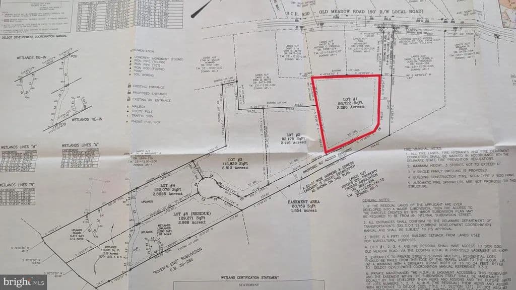 Property from Lot 1 OLD MEADOW ROAD - KW - Seaford, Delaware, 19973