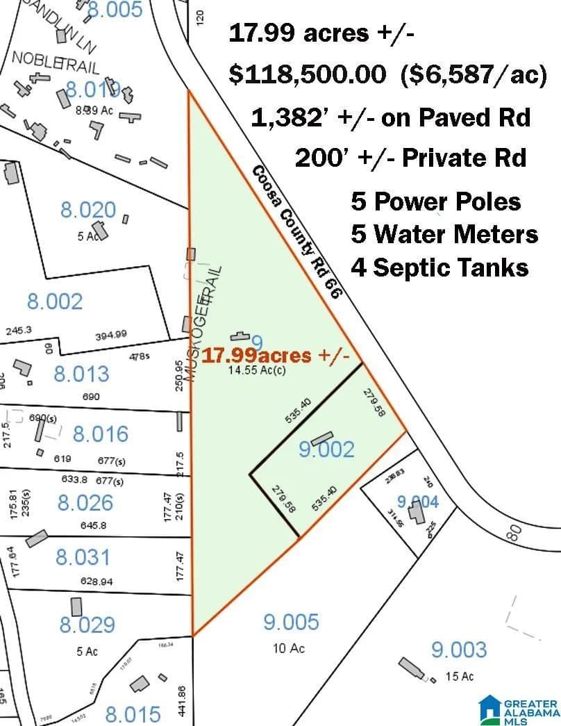 Property from 0 COOSA COUNTY ROAD 66 #1 - KW - Sylacauga, Alabama, 35151