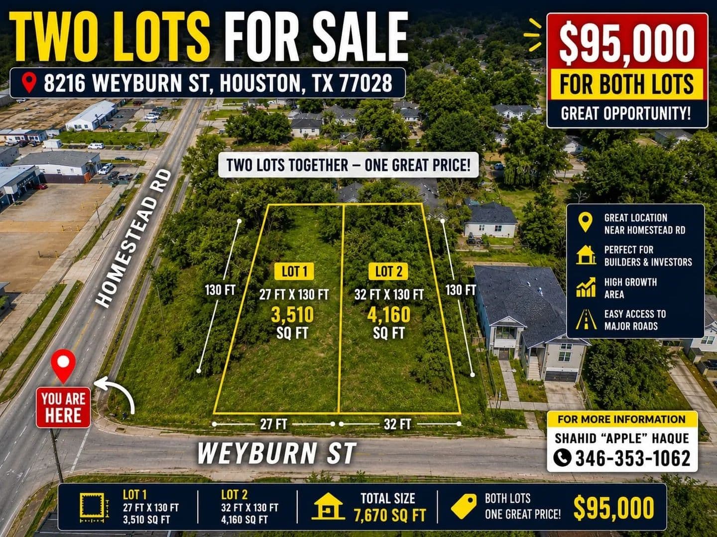 0.1 Acres of Land for Sale in Houston, Texas - Houston, Texas, 77028