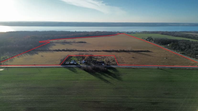 145 acres Tillable Farmland in the Finger Lakes Region bordering Sampson State Park in Romulus NY Route 96A
