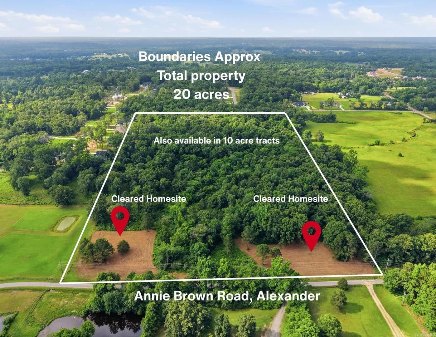 20 Acres of Land for Sale in Alexander, AR - Alexander, Arkansas, 72002