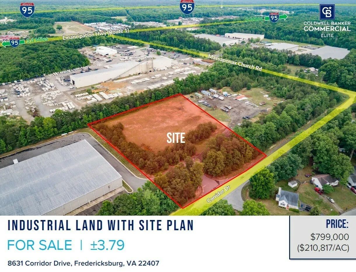 Land -Industrial in Fredericksburg - land for sale