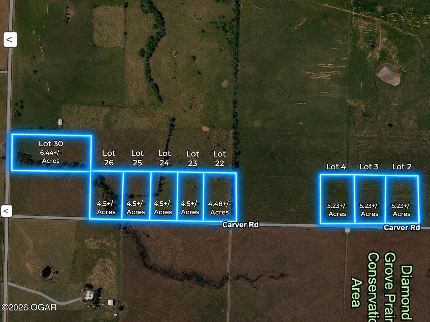 Property from Lot 3 Carver Road - KW - Diamond, Missouri, 64840
