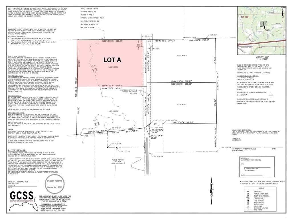 Property from LOT A JACKIE GORDON Lane - KW - Albany, Louisiana, 70711