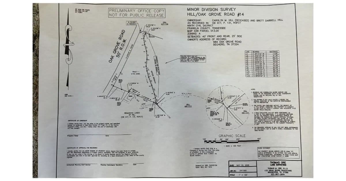 Land -Agricultural (Not Zoned) in Decherd - Decherd, Tennessee, 37324
