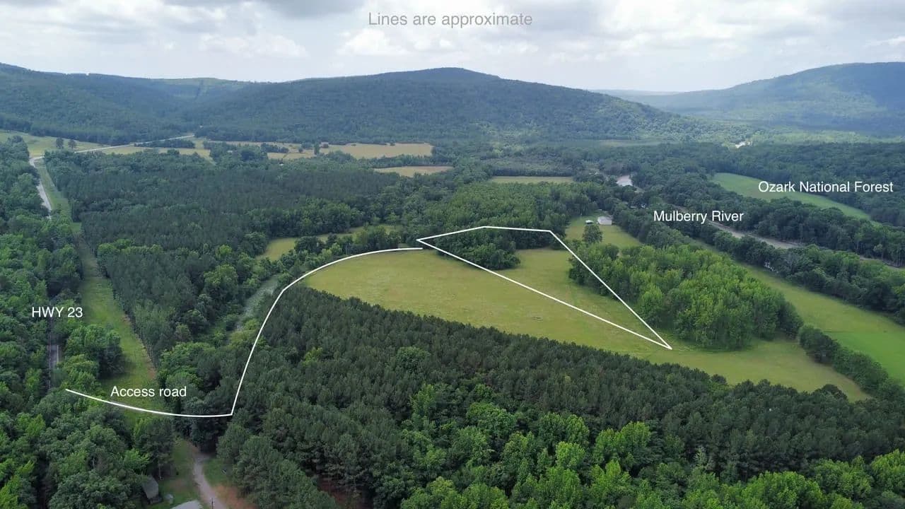 +/- 6 Acres Mixed Pasture Lot at The Mulberry River - Ozark, Arkansas, 72949