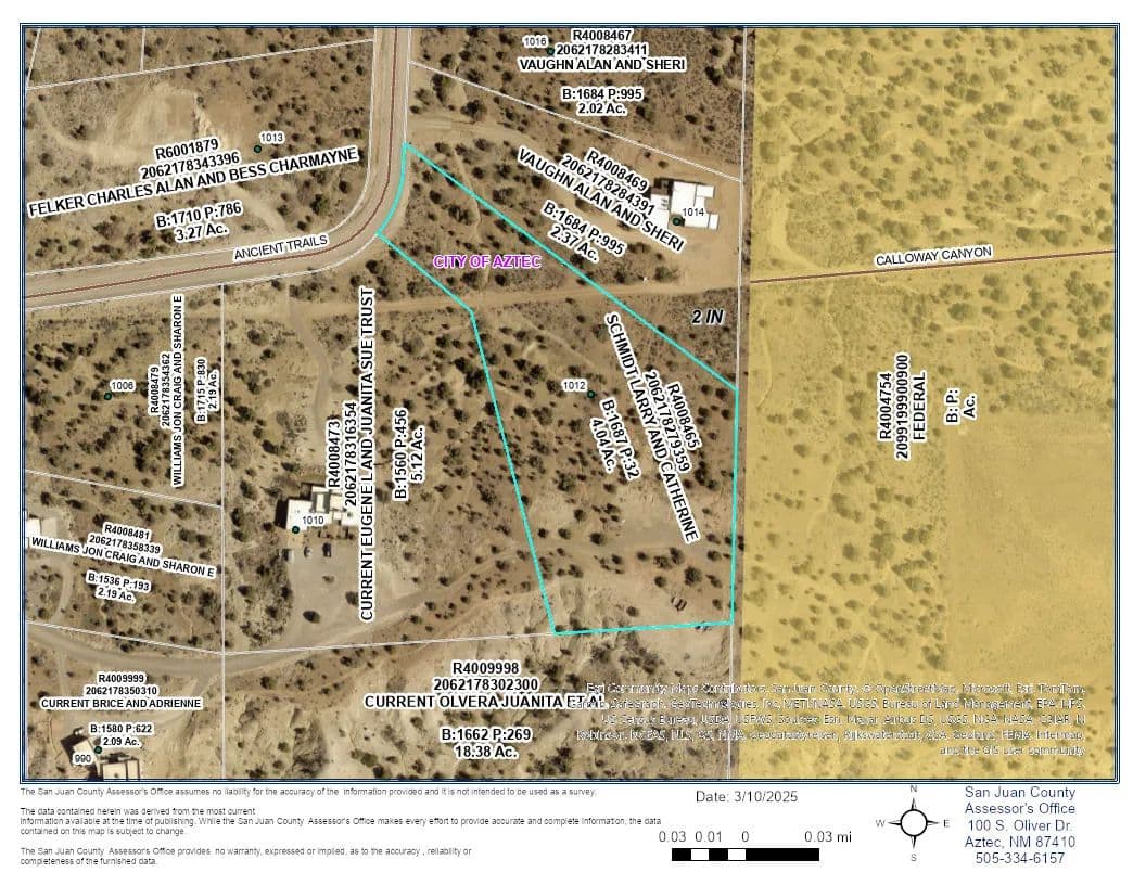 Land -Agricultural (Not Zoned) in Aztec - Aztec, New Mexico, 87410