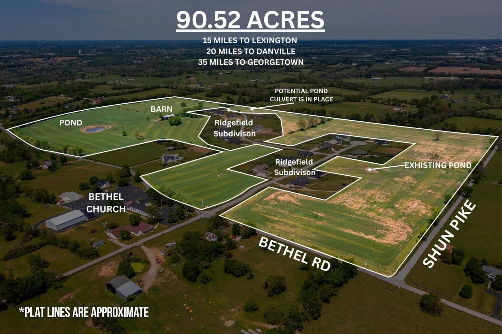 90.52 Acres of Land for Sale in Nicholasville, KY - Nicholasville, Kentucky, 40356