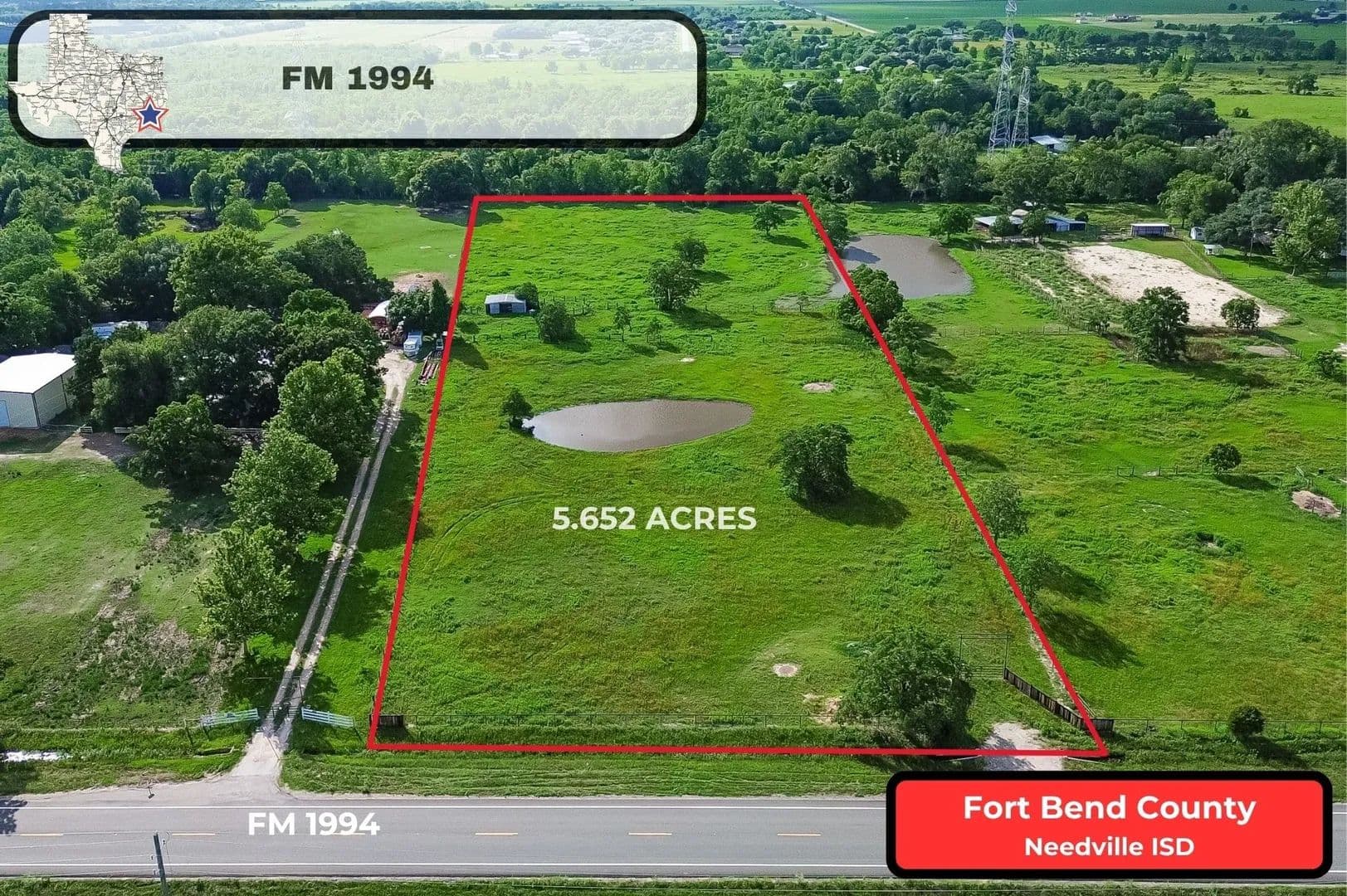Property from 0 Fm 1994 - KW - Guy, Texas, 77444