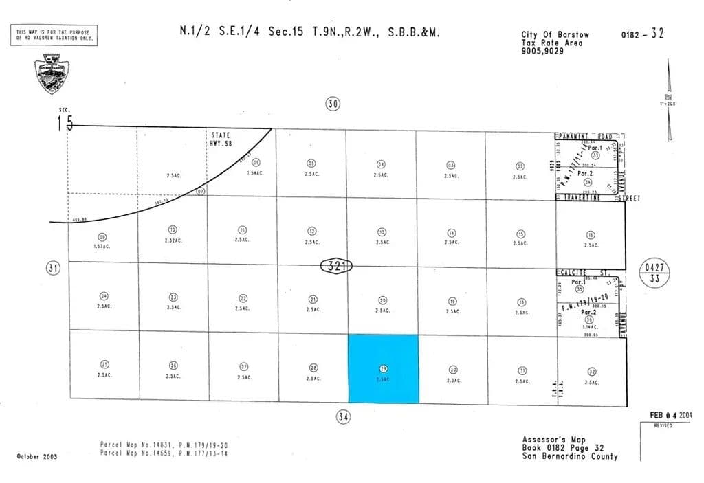 2.5 Acres of Land for Sale in Barstow, CA - land for sale