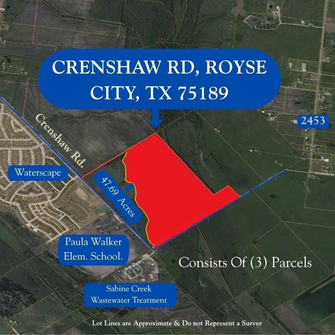 TBD Crenshaw Road, Royse City (47.69+- Acres) - Royse City, Texas, 75189