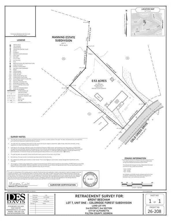 0.6 Acres of Land for Sale in Alpharetta, GA - Alpharetta, Georgia, 30009
