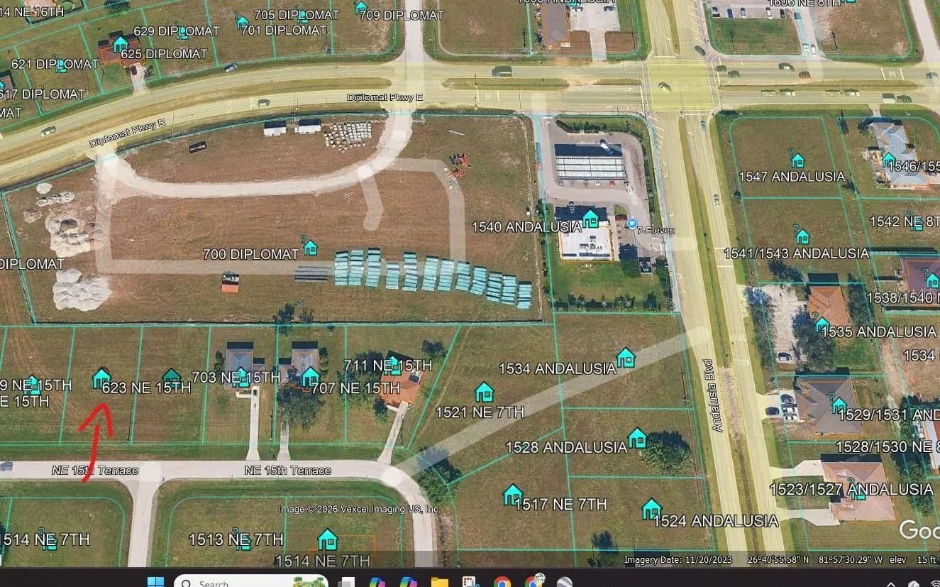Property from 623 NE 15TH TERRACE - KW - Cape Coral, Florida, 33909