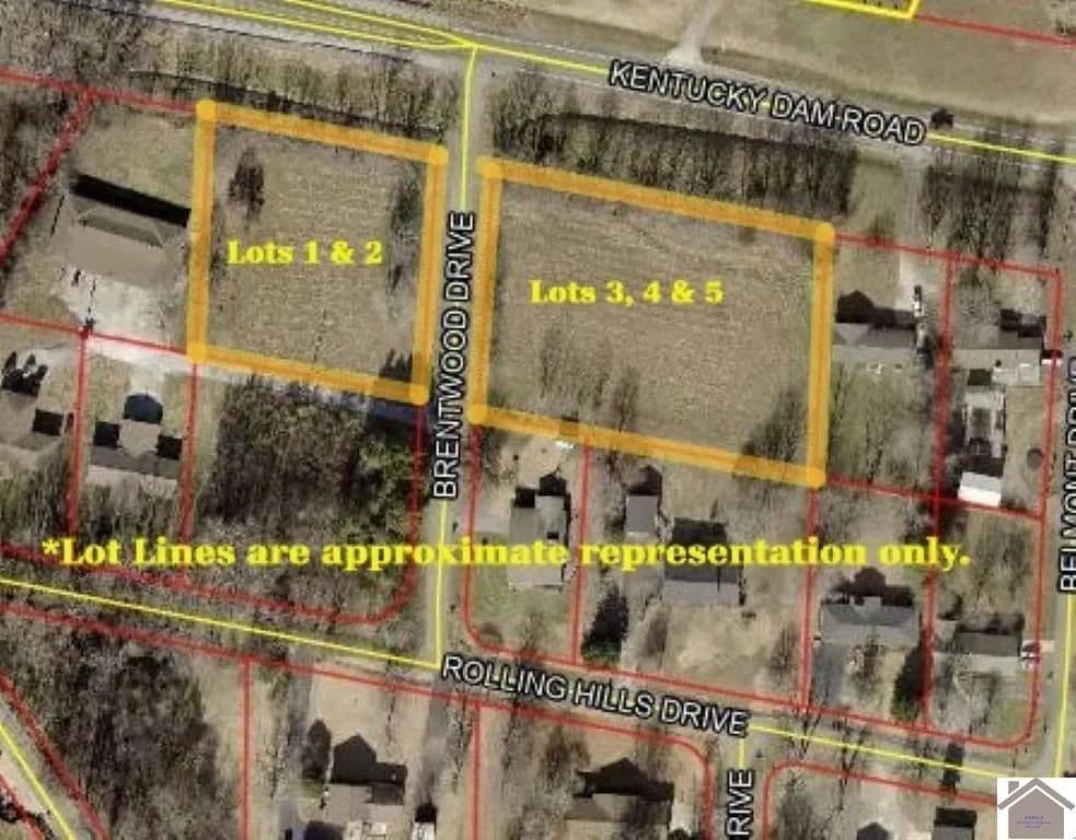 Property from 000 Brentwood Dr #Corner of Brentwood Dr & Kentucky Dam Rd - KW - Paducah, Kentucky, 42003