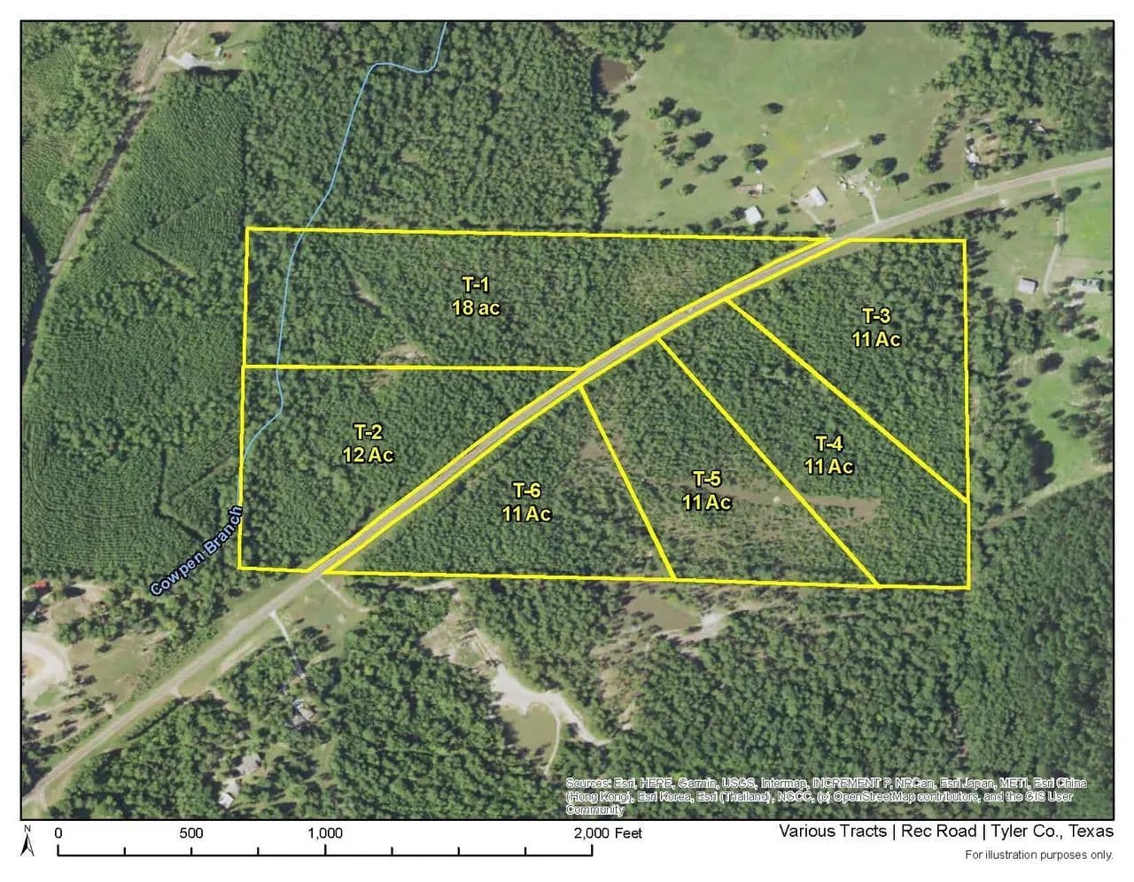 30 Acres | Rec Road 255 | T-1 & T-2 - Colmesneil, Texas, 75938