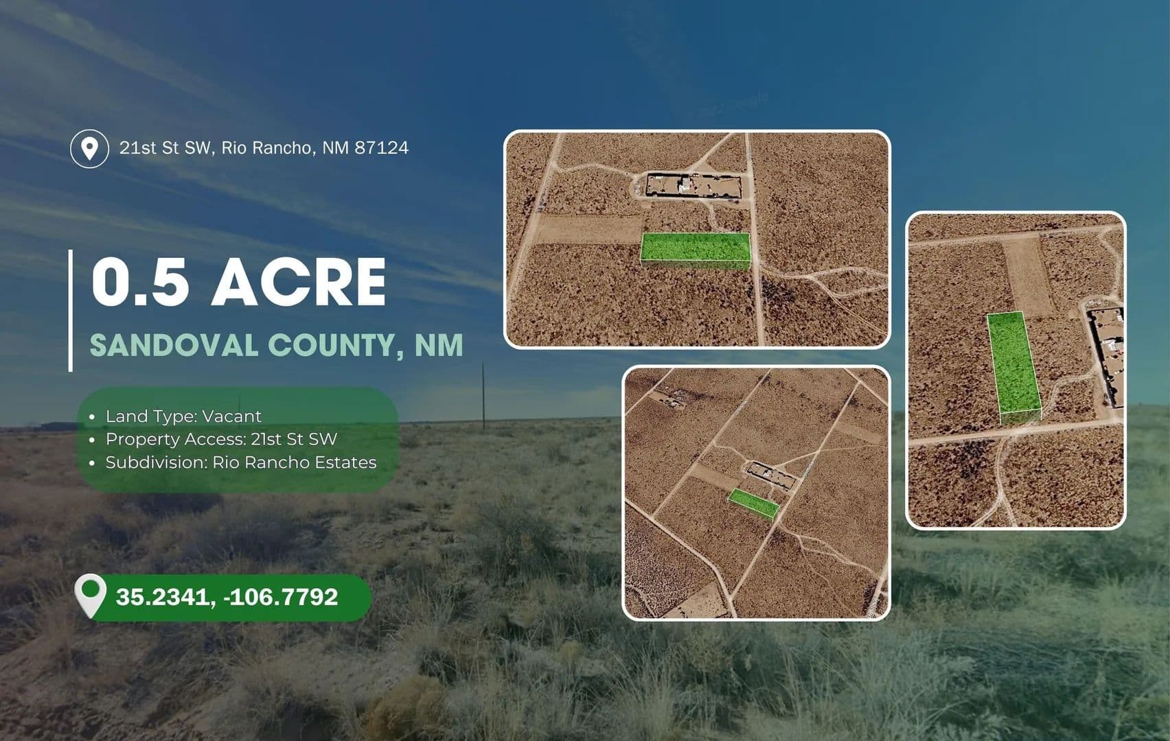 Property from 21st Avenue SE - KW - Rio Rancho, New Mexico, 87124