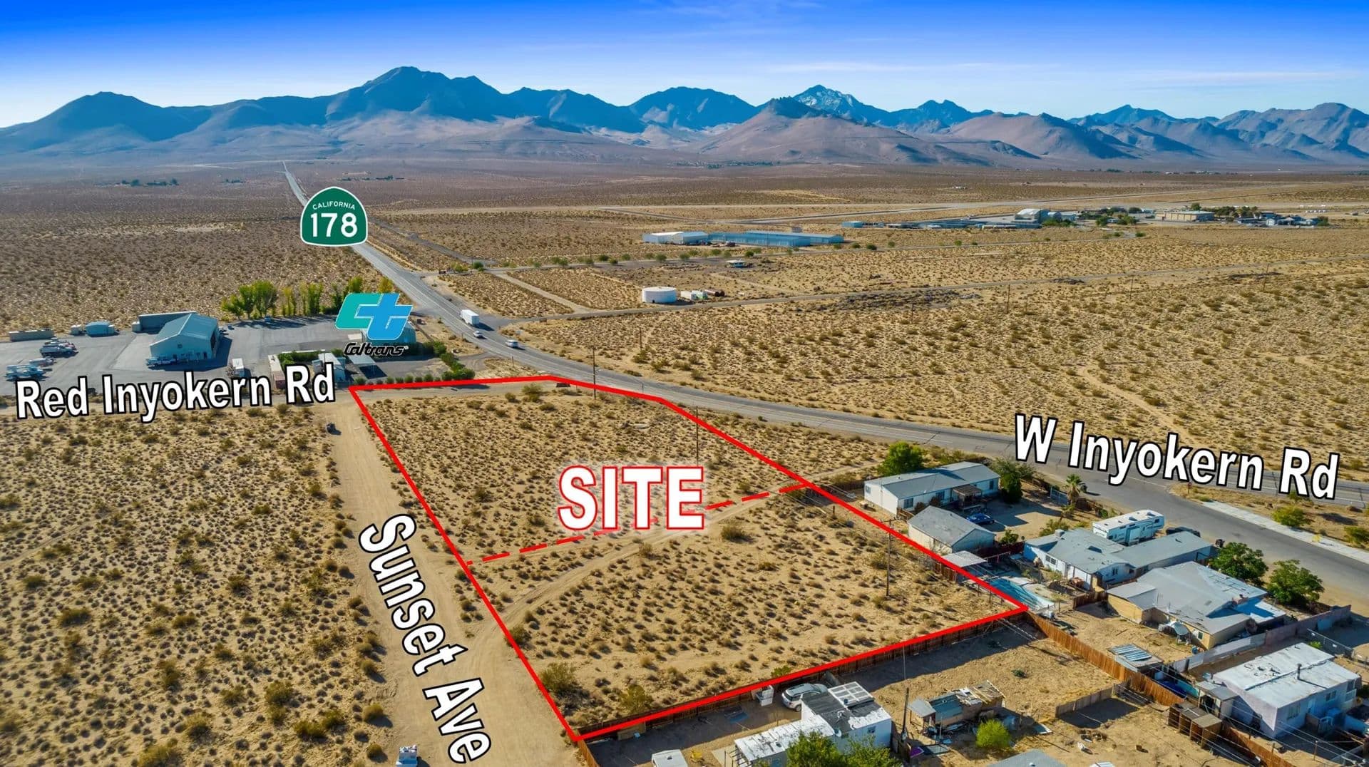 Property from Redrock Inyokern Rd & Sunset - KW - Inyokern, California, 93527