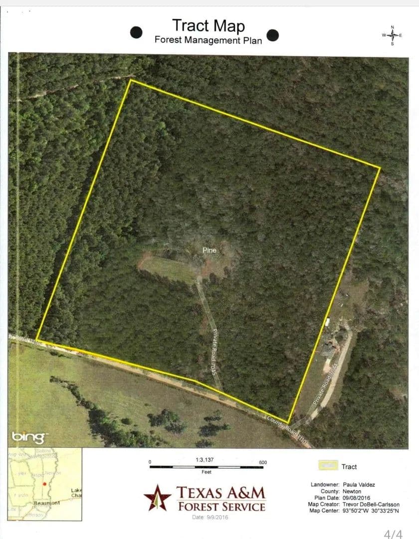33 Acres of Land for Sale in Call, Texas - Call, Texas, 75933