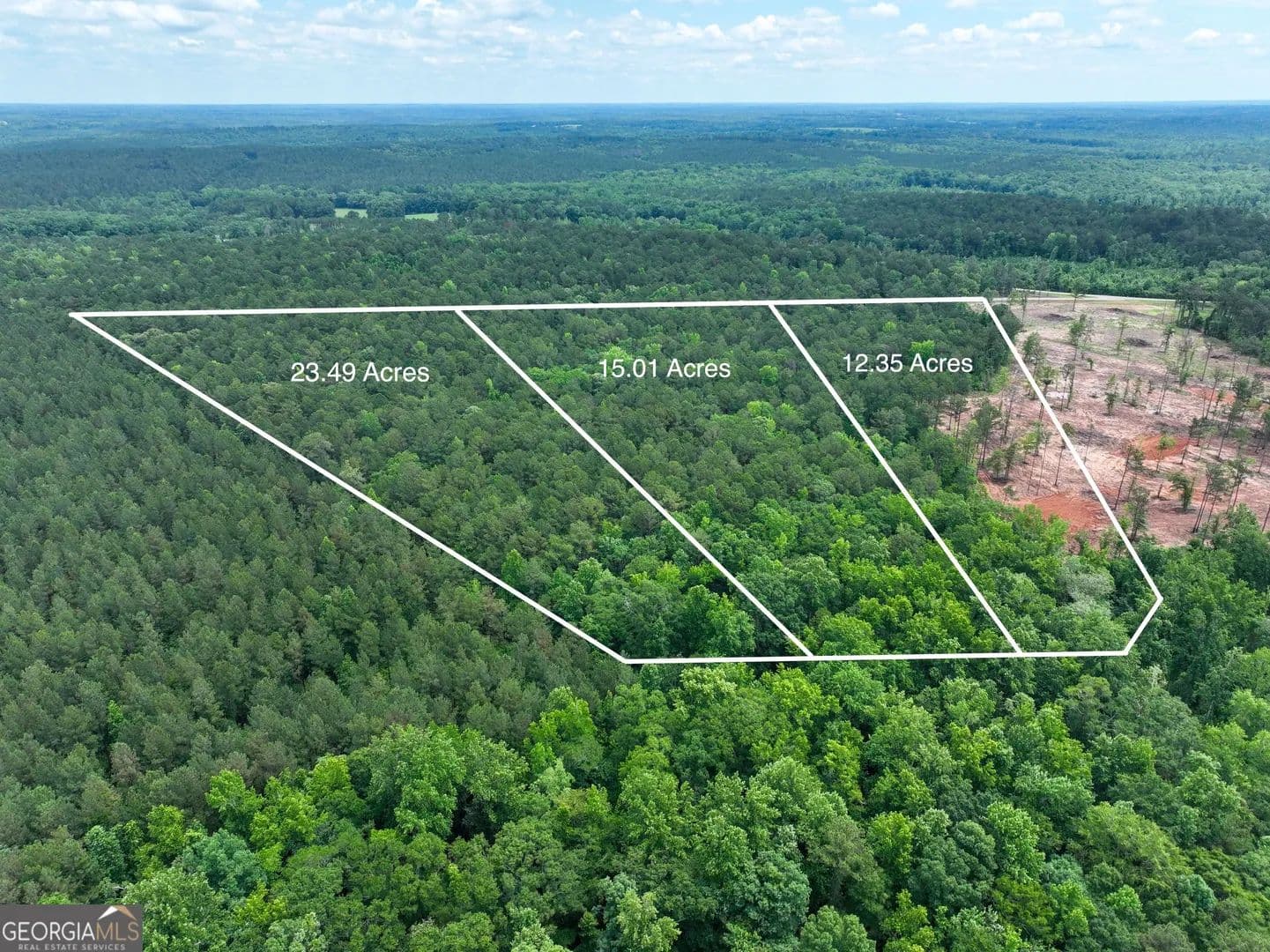 Property from 12.35 +/- AC White Road - KW - Pine Mountain, Georgia, 31822