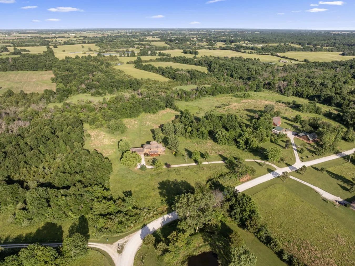 Magnificent Home on 15 partially wooded acres - land for sale