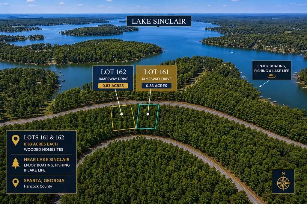Property from Lot 162 Jamesway Drive - KW - Sparta, Georgia, 31087