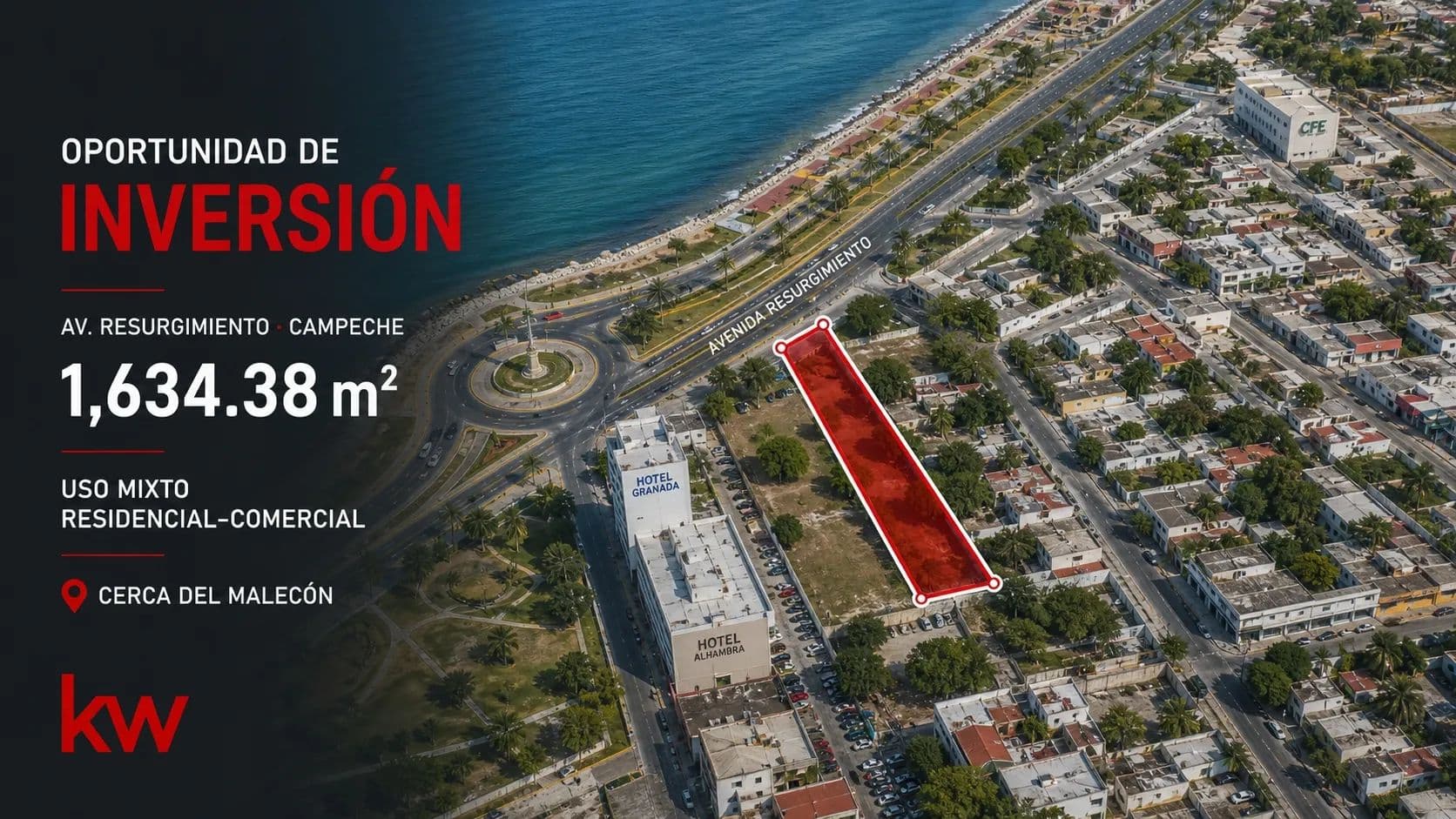 TERRENO COMERCIAL SOBRE EL MALECÓN DE CAMPECHE - land for sale