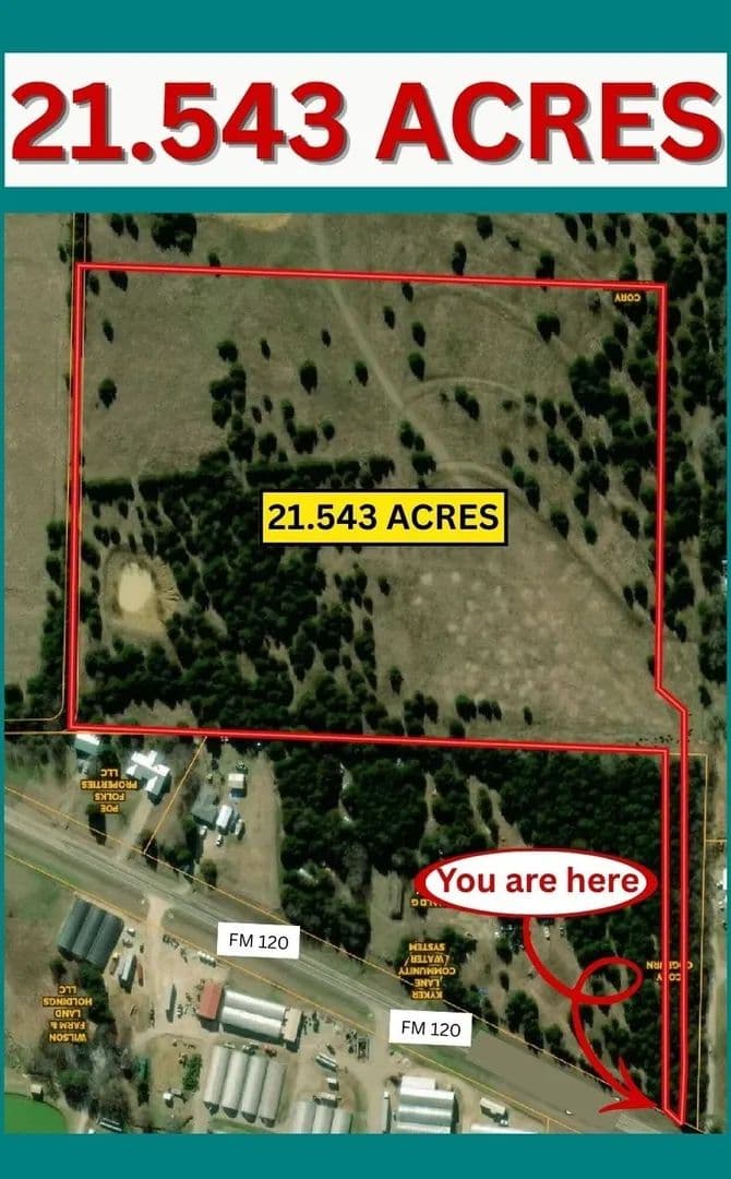 Property from 21.543 Acres W FM 120 Highway - KW - Pottsboro, Texas, 75076