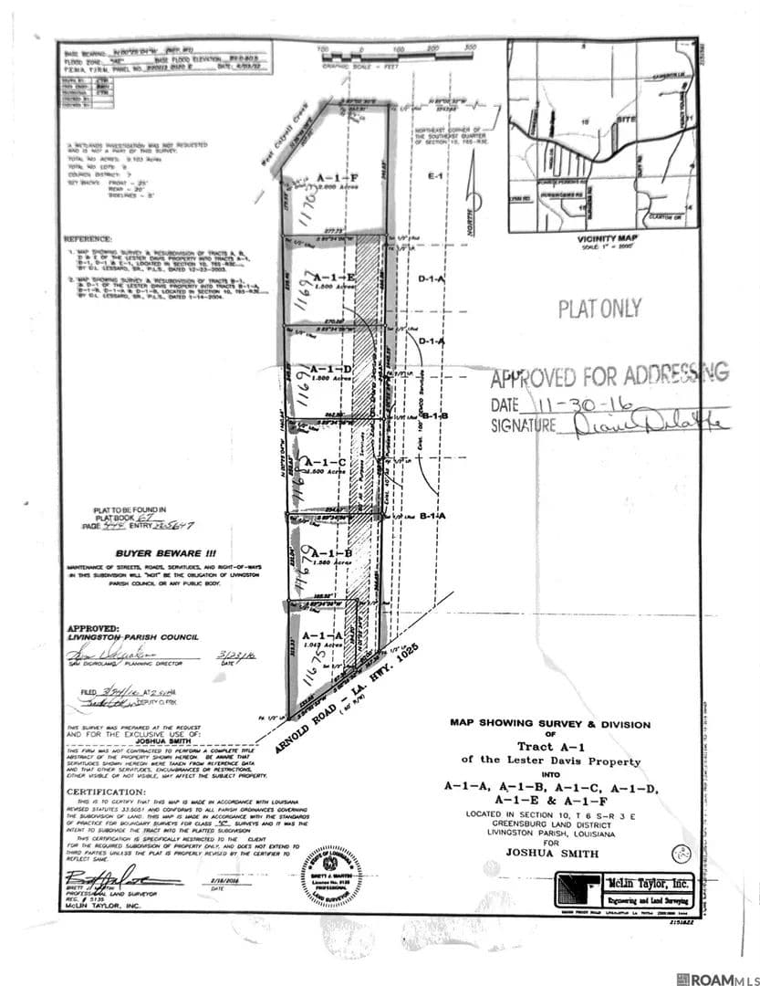 9.1 Acres of Land for Sale in Denham Springs, LA - Denham Springs, Louisiana, 70726