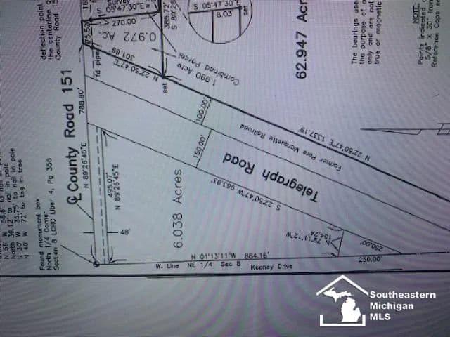 6.03 Acres of Land for Sale in Erie, MI - Erie, Michigan, 48133