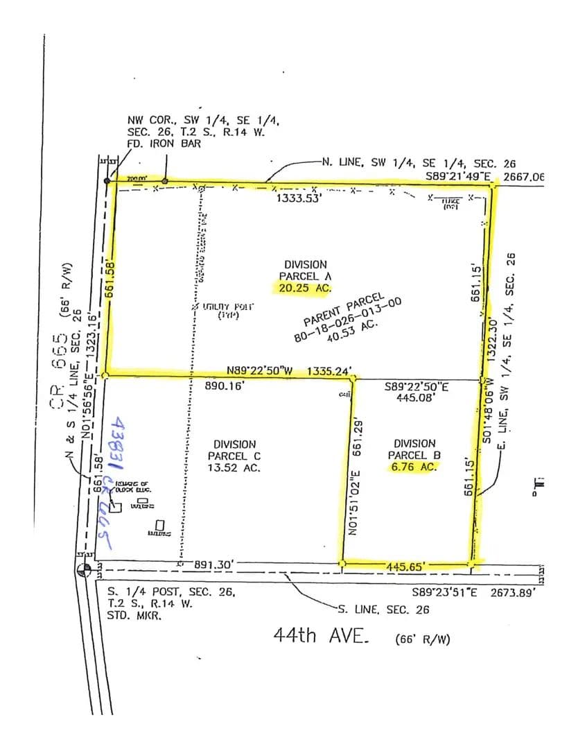 Property from Parc A & B County Road 665 - KW - Paw Paw, Michigan, 49079