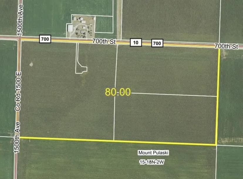 80.00± Acres ∙ 98% Class A Tillable Farmland ∙ Logan County, Illinois
