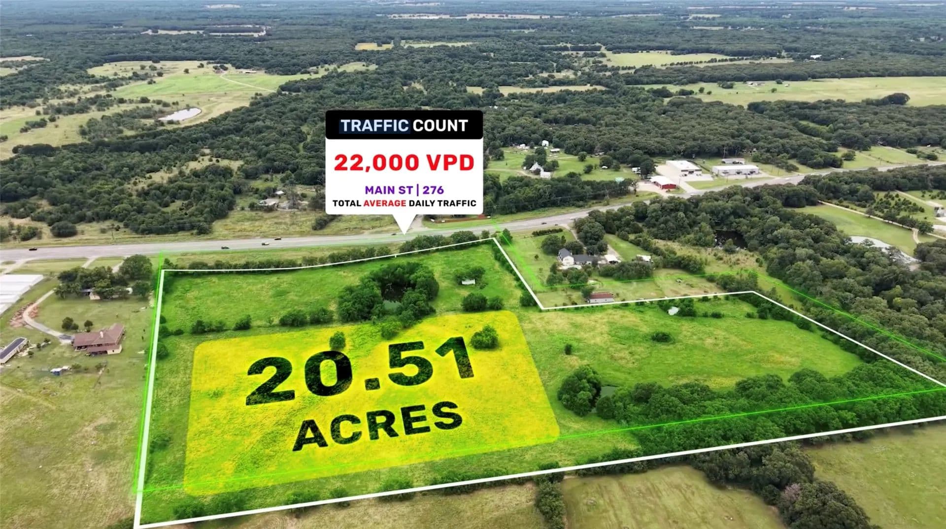20.51 Acres of Land for Sale in Quinlan, TX - Quinlan, Texas, 75474