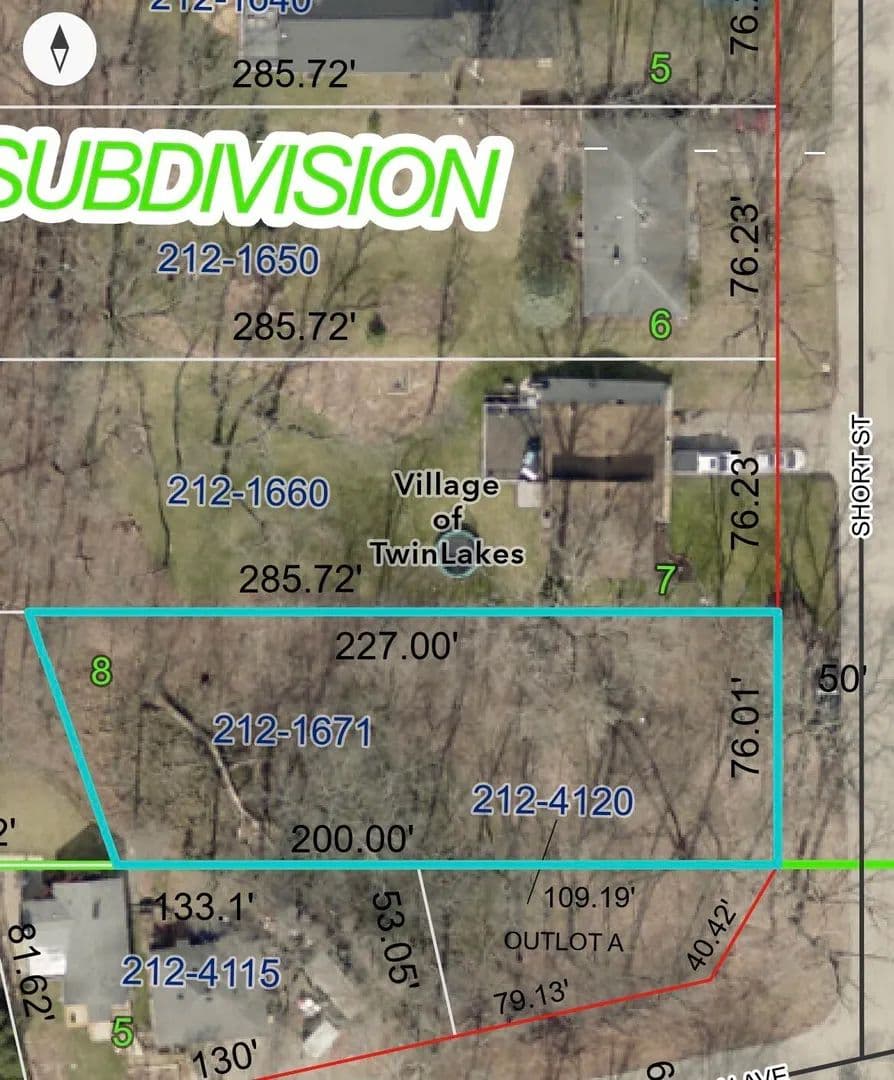 Property from Lt8 Short St - KW - Twin Lakes, Wisconsin, 53181