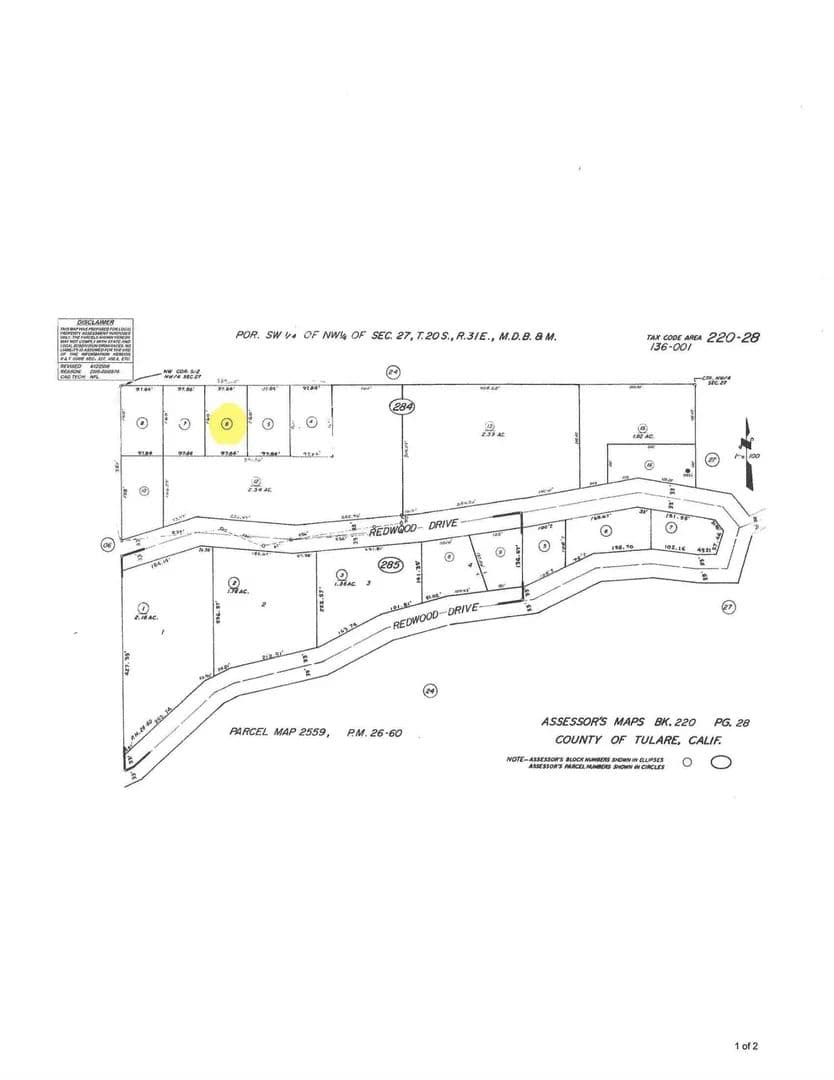 Property from Redwood Dr - KW - Springville, California, 93265