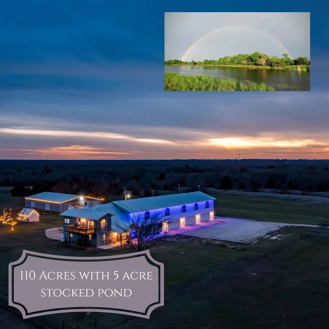 Two-Story Lodge-Style Home on 110 Acres - 1522 Burney Cemetary - land for sale